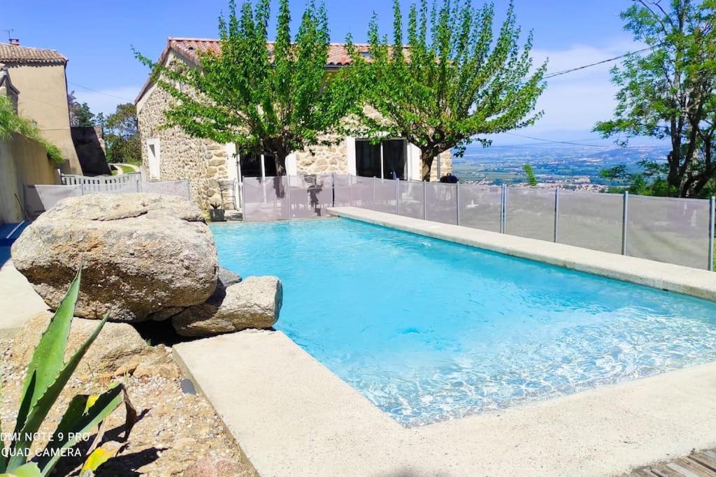 Villa Spacieuse -Vue Exceptionnelle- Piscine Saint-Romain-de-Lerps Bagian luar foto